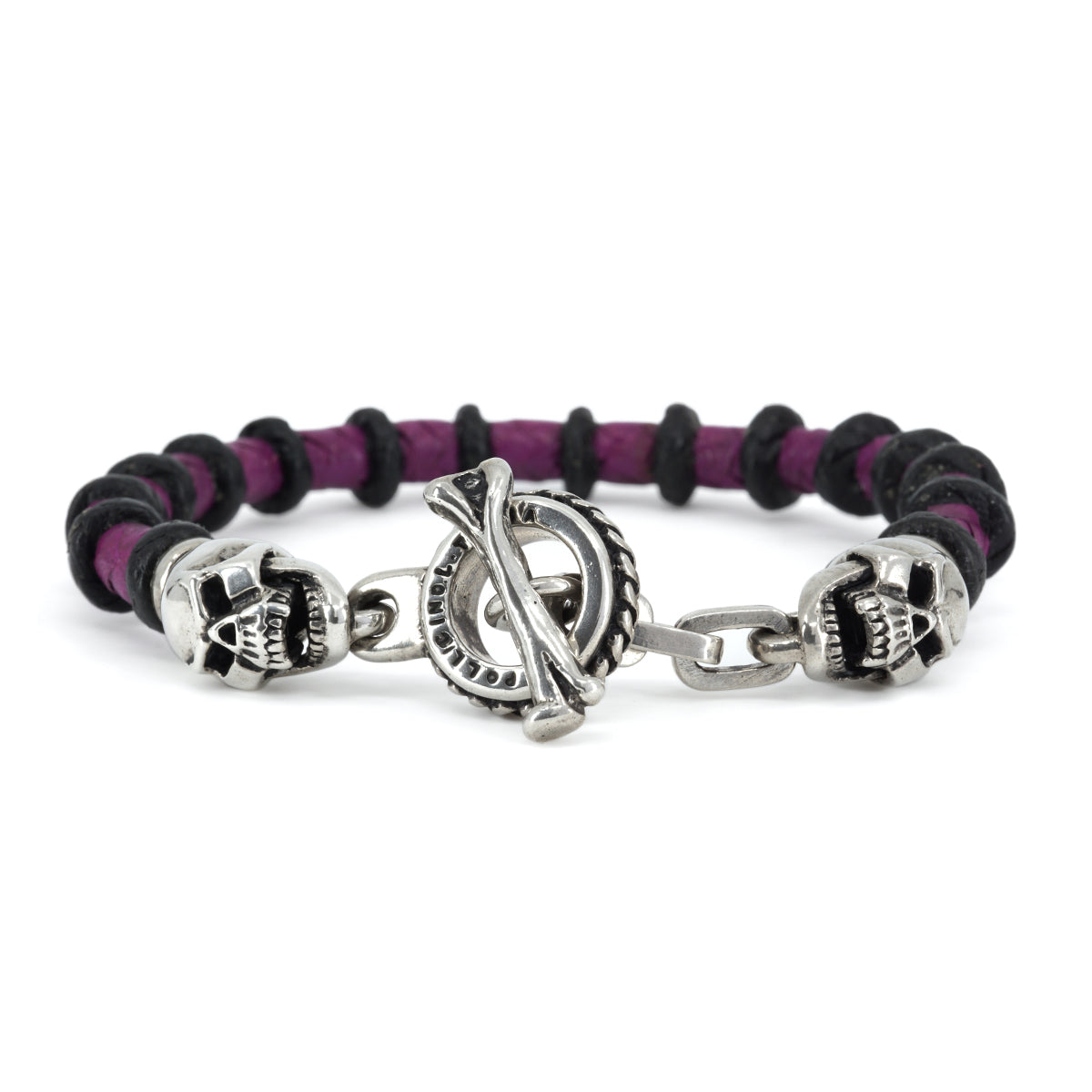 Leather Bracelet : Small Skull