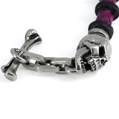 Leather Bracelet : Small Skull