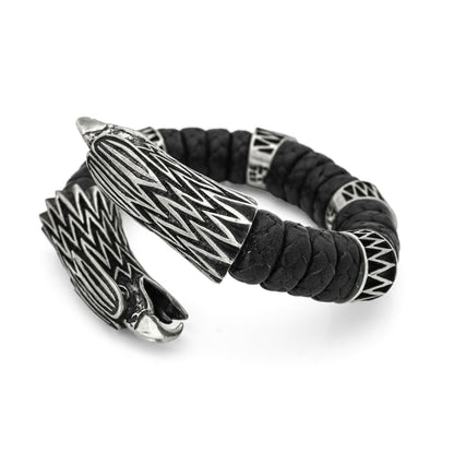 Leather Bangle : Grand Eagle w/4Rings