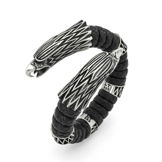 Leather Bangle : Grand Eagle w/4Rings