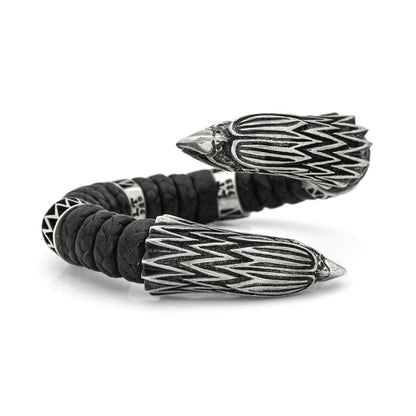 Leather Bangle : Grand Eagle w/4Rings