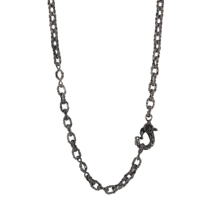 Necklace : Fleur-de-lis Links Chain w/Celtic Lobster Claw 60cm /Black Custom