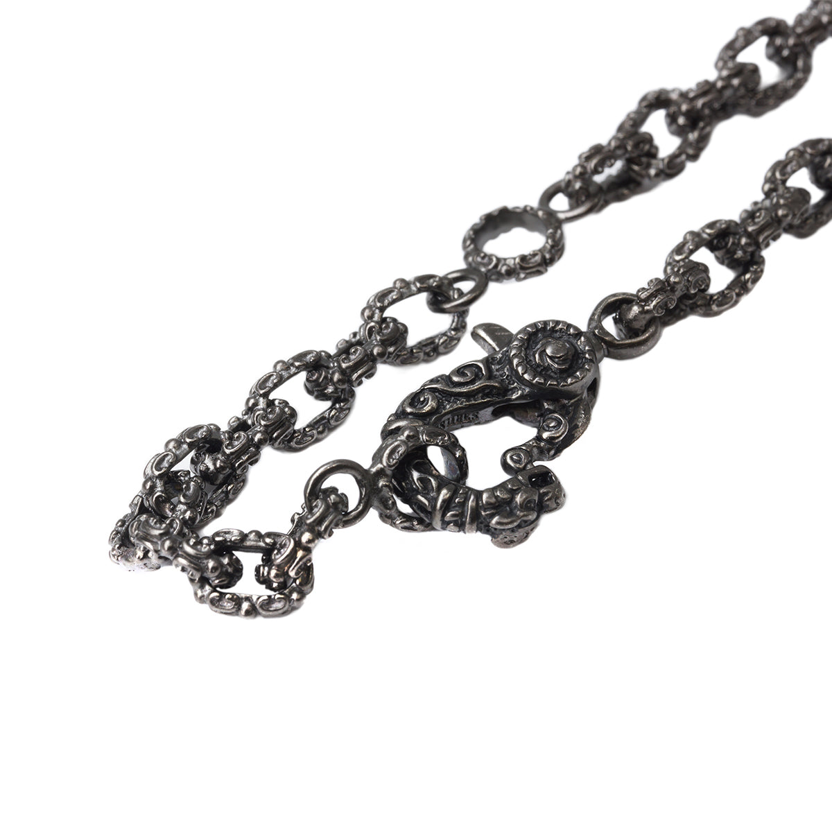 Necklace : Fleur-de-lis Links Chain w/Celtic Lobster Claw 60cm /Black Custom