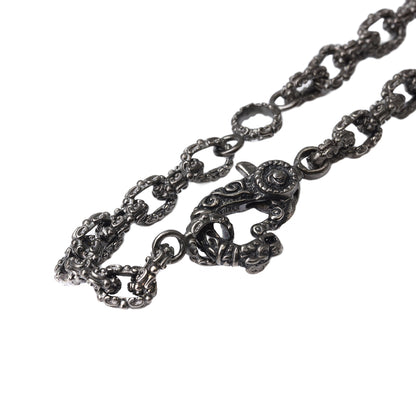 Necklace : Fleur-de-lis Links Chain w/Celtic Lobster Claw 60cm /Black Custom