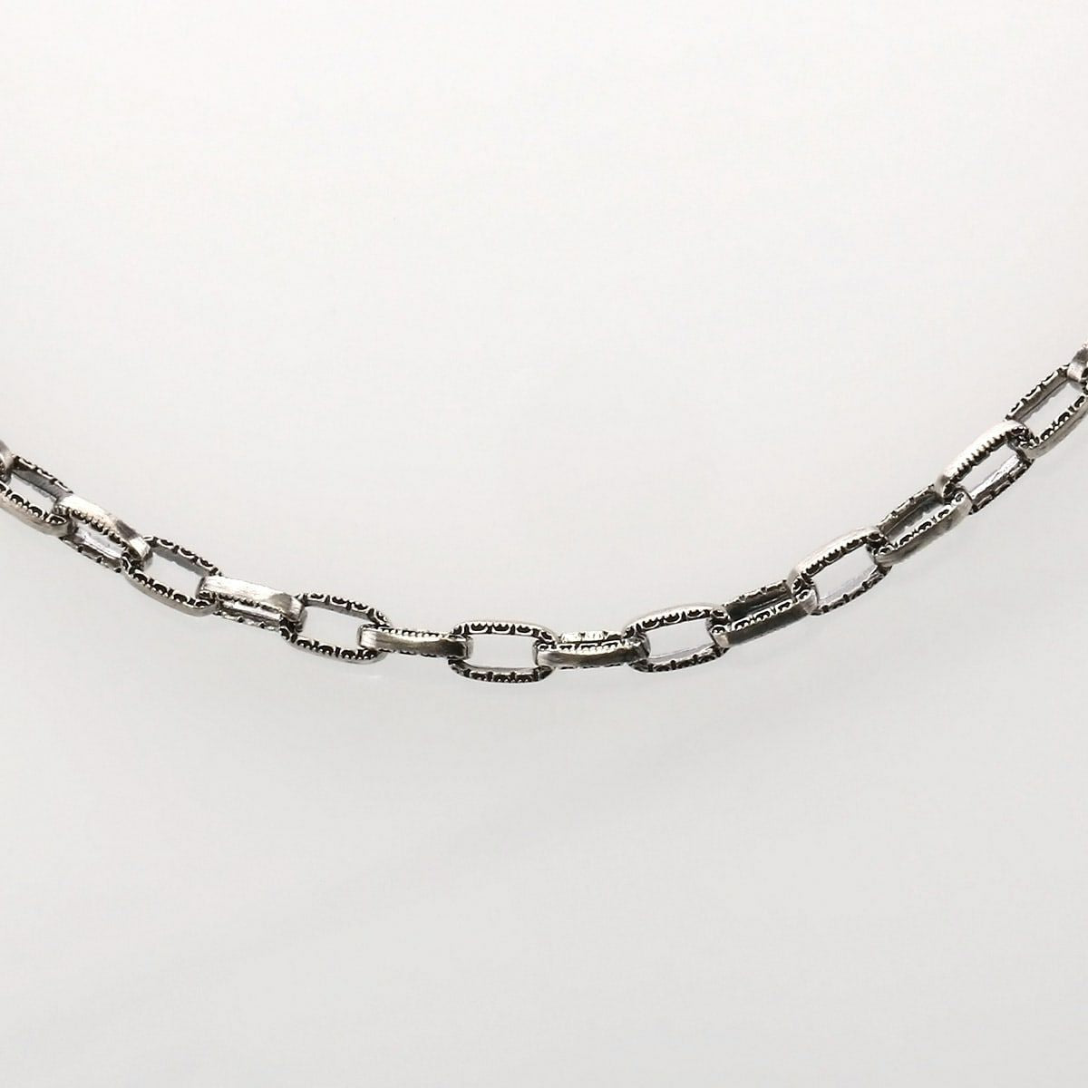 Necklace : Mini Half Engraved Links Chain 50cm