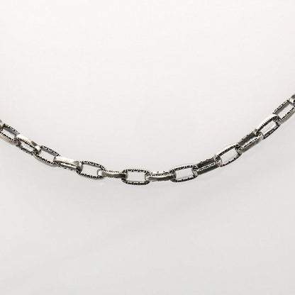 Necklace : Mini Half Engraved Links Chain 50cm