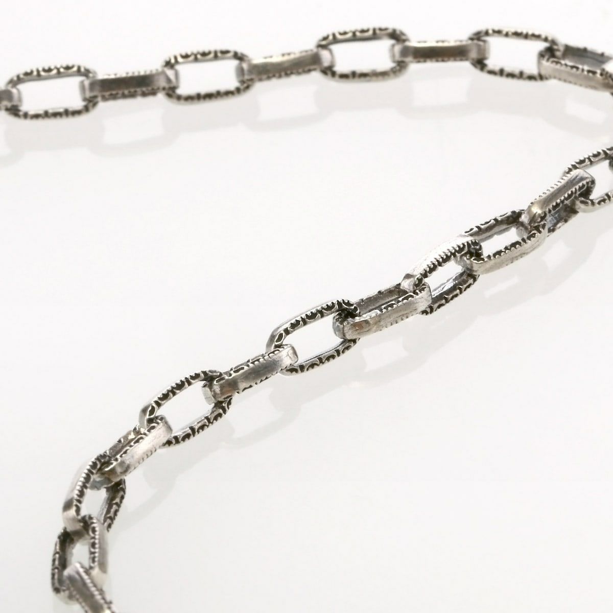 Necklace : Mini Half Engraved Links Chain 60cm