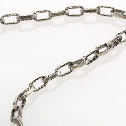 Necklace : Mini Half Engraved Links Chain 60cm