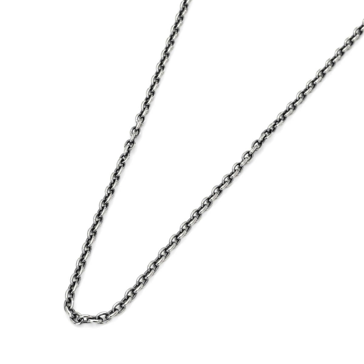 Necklace : Oval Beans Chain Small w/Lobster Clasp＆LT Logo Plate 50cm