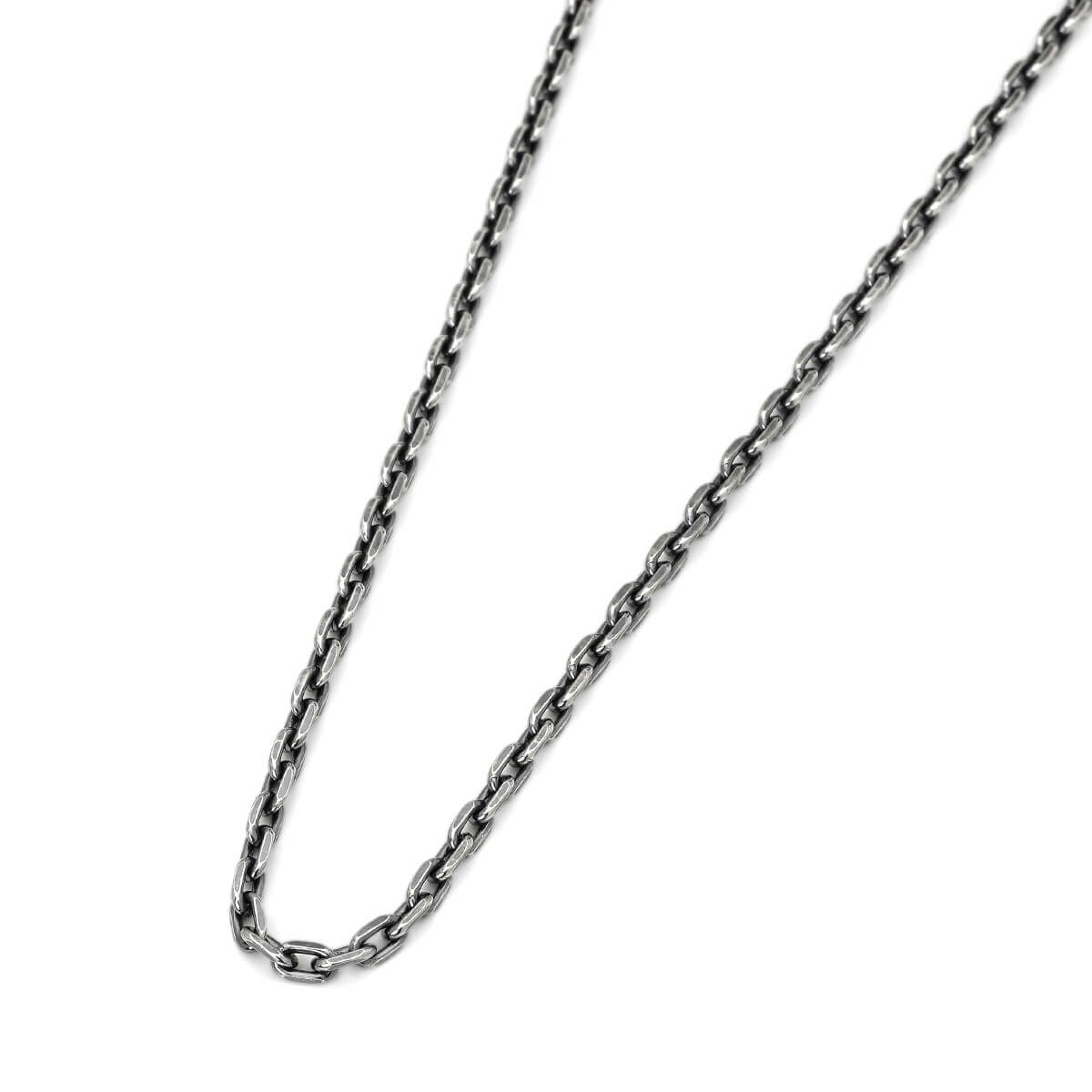 Necklace : Oval Beans Edge Chain Small w/Lobster Clasp＆LT Logo Plate 50cm