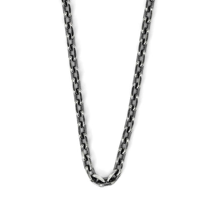 Necklace : Oval Beans Edge Chain Small w/Lobster Clasp＆LT Logo Plate 50cm