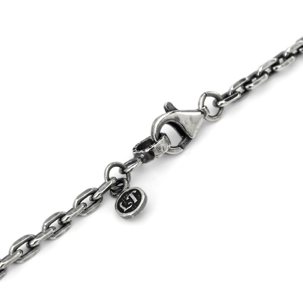 Necklace : Oval Beans Edge Chain Small w/Lobster Clasp＆LT Logo Plate 50cm