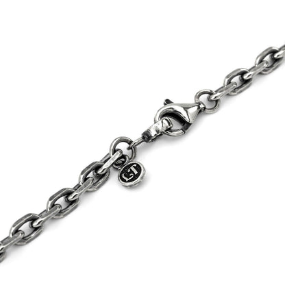 Necklace : Oval Beans Edge Chain Medium w/Lobster Clasp＆LT Logo Plate 50cm