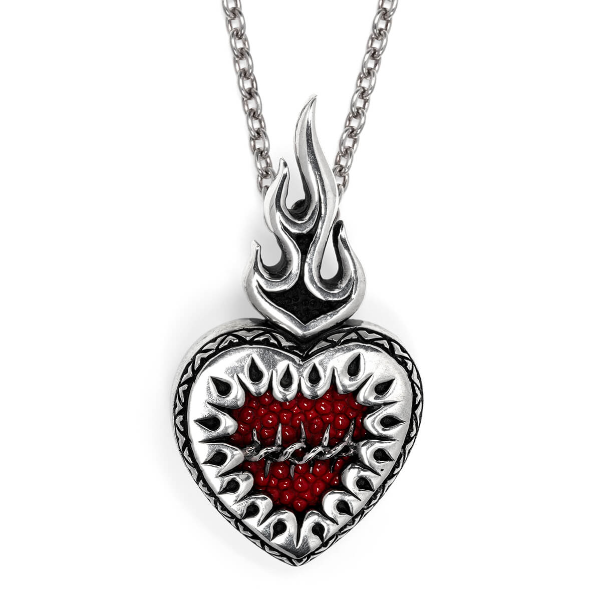 Pendant : Sacred Heart w/ Stingray Red