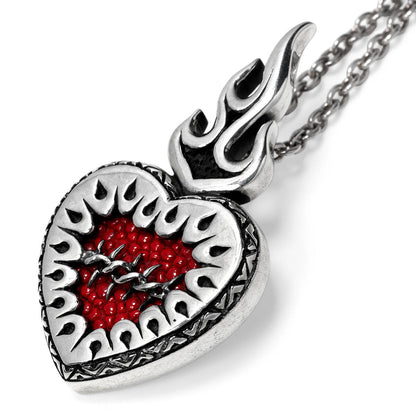 Pendant : Sacred Heart w/ Stingray Red
