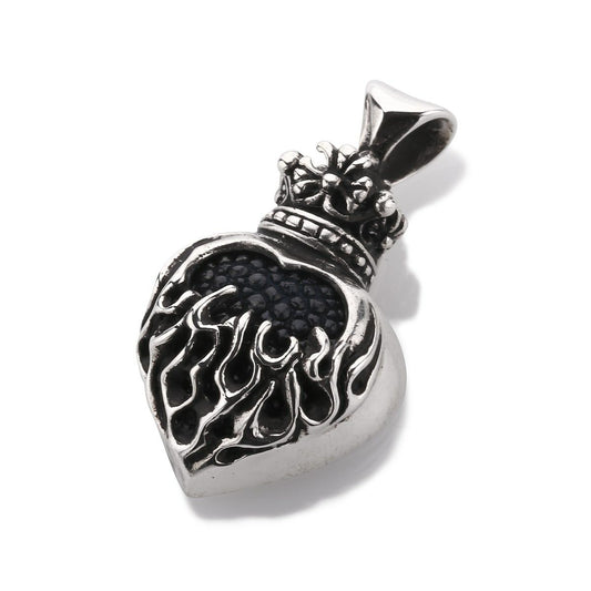 Pendant : Mini Flame Heart 2nd Edition w/Stingray Black