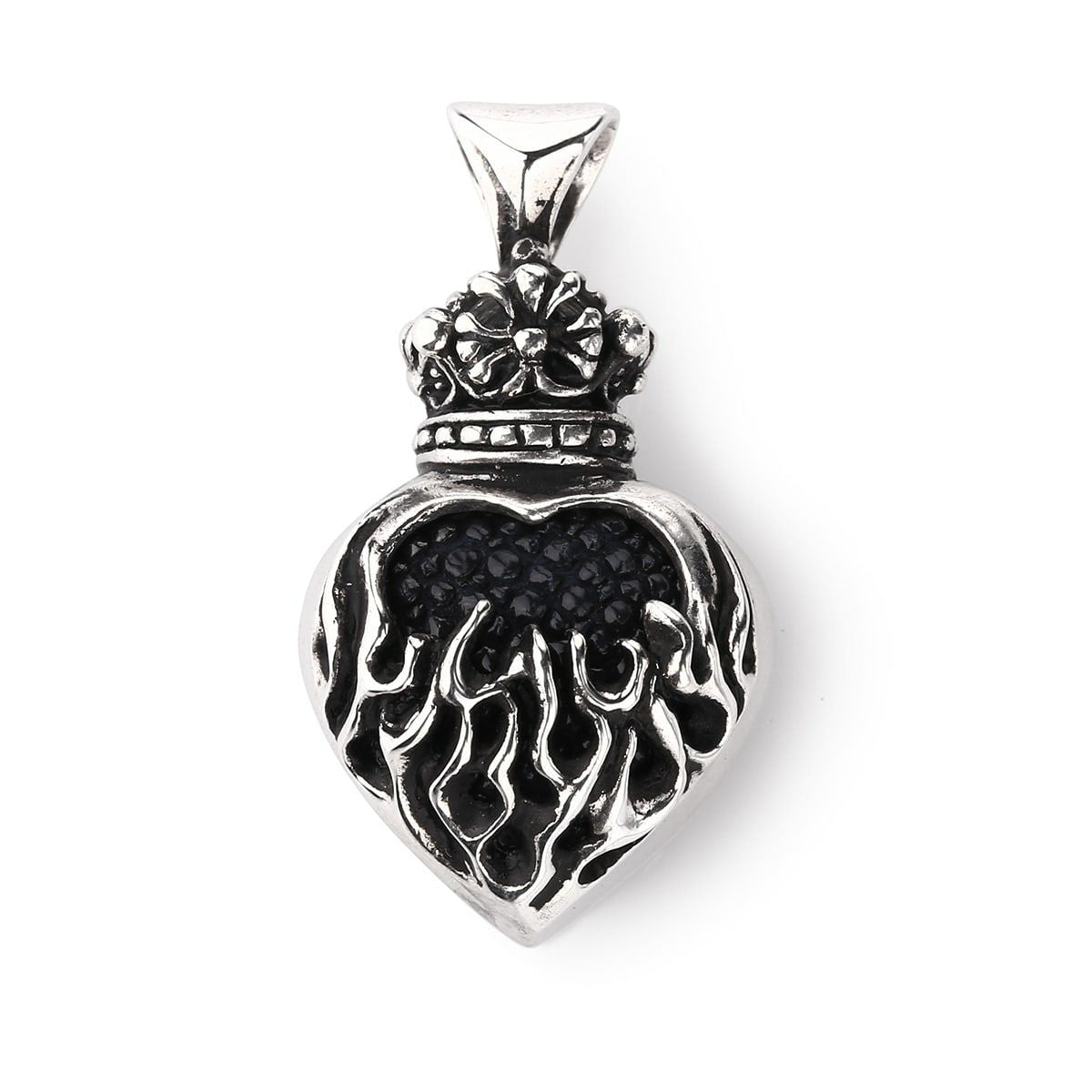 Pendant : Mini Flame Heart 2nd Edition w/Stingray Black
