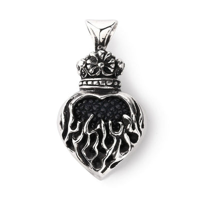 Pendant : Mini Flame Heart 2nd Edition w/Stingray Black