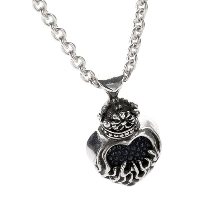 Pendant : Mini Flame Heart 2nd Edition w/Stingray Black