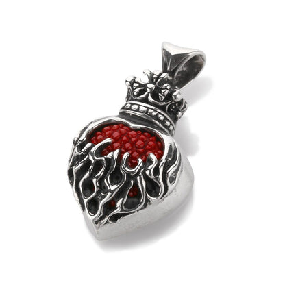 Pendant : Mini Flame Heart 2nd Edition w/Stingray Red