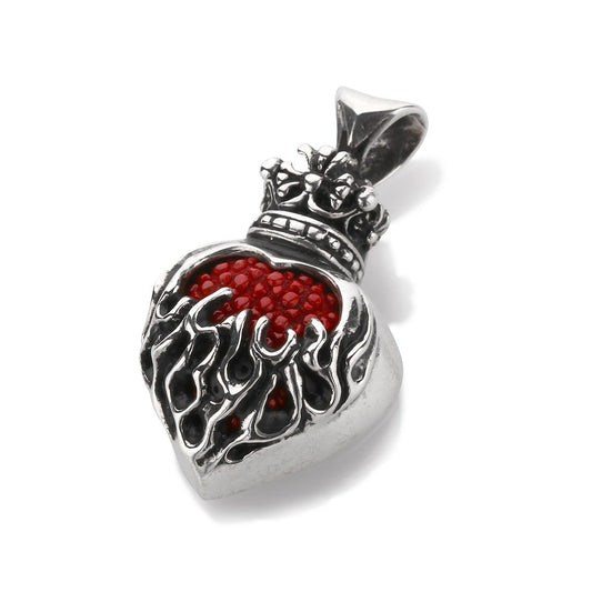Pendant : Mini Flame Heart 2nd Edition w/Stingray Red