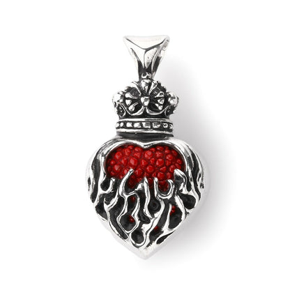 Pendant : Mini Flame Heart 2nd Edition w/Stingray Red