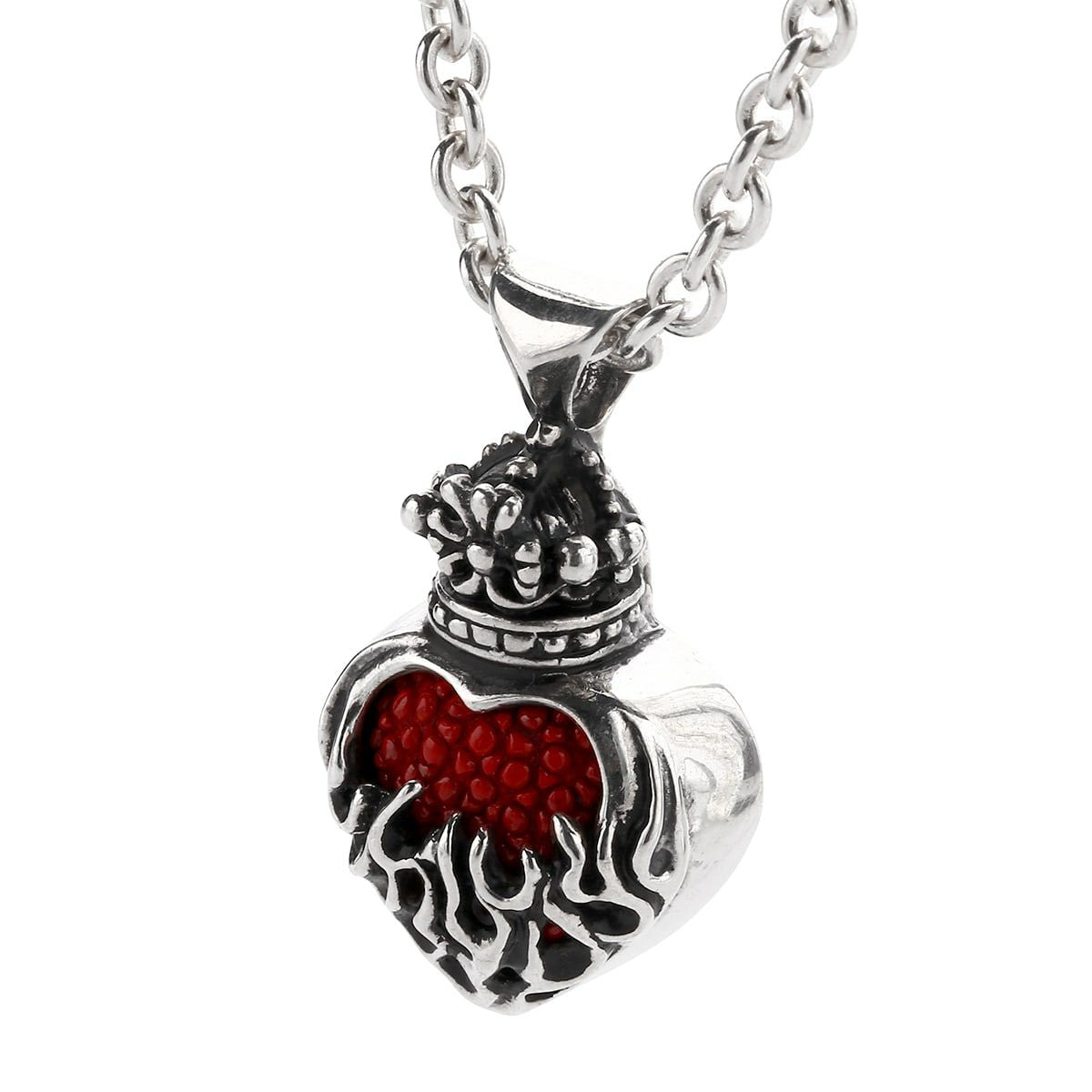 Pendant : Mini Flame Heart 2nd Edition w/Stingray Red