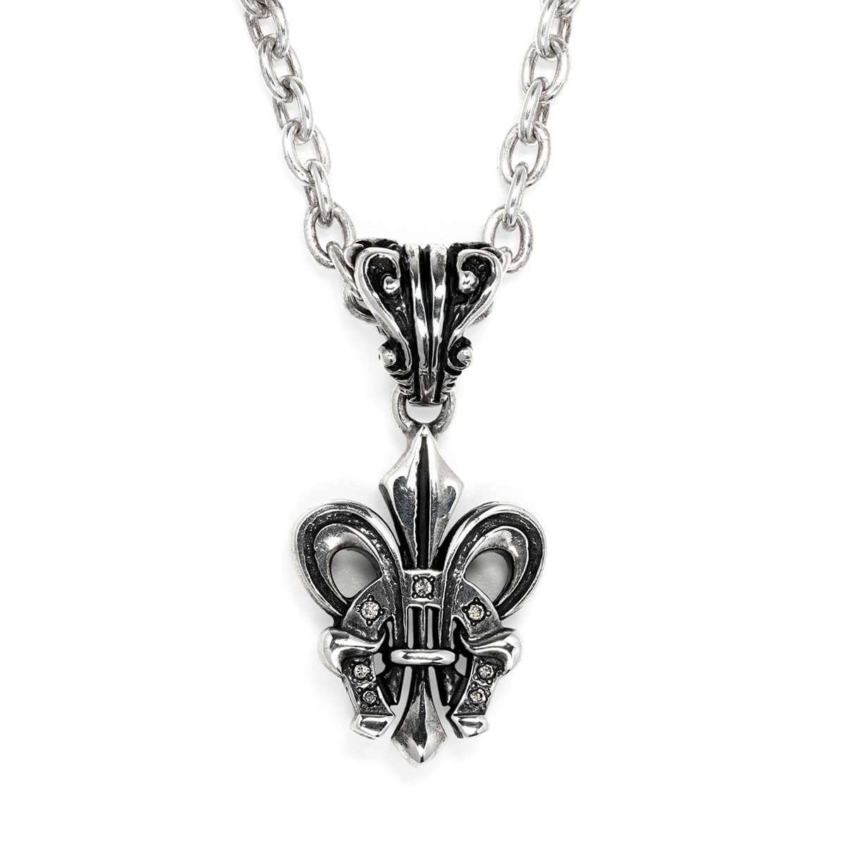 Pendant : Small Fleur-de-lis Horseshoe w/Diamond(Horseshoe)