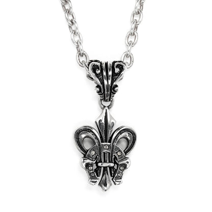 Pendant : Small Fleur-de-lis Horseshoe w/Diamond(Horseshoe)