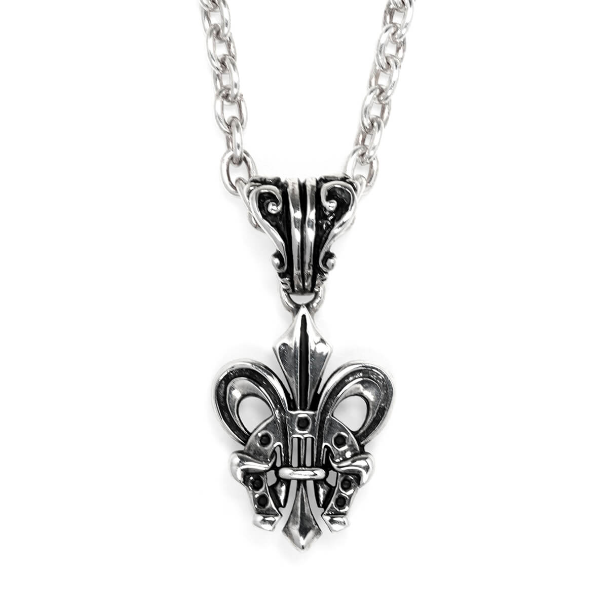 Pendant : Small Fleur-de-lis Horseshoe w/Diamond(Horseshoe)