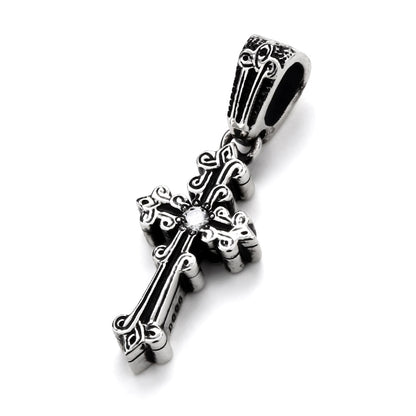 Pendant : Narrow Celtic Cross w/Diamond(Cross Center)