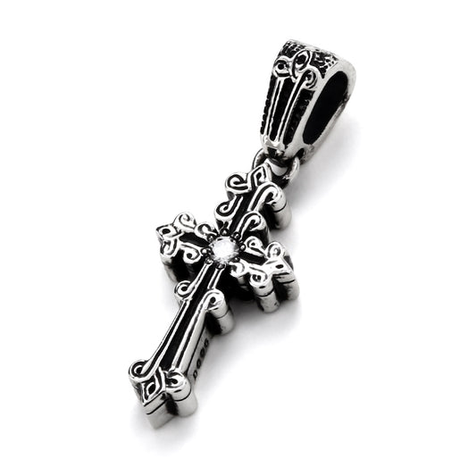 Pendant : Narrow Celtic Cross w/Diamond(Cross Center)
