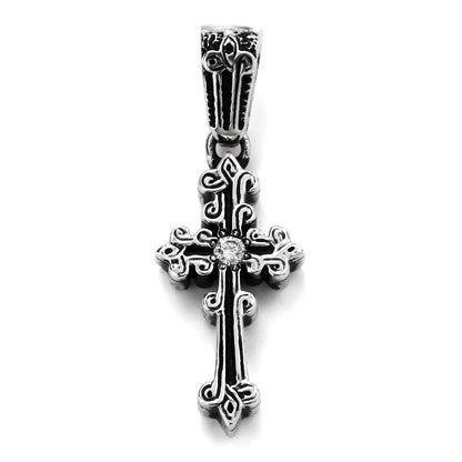 Pendant : Narrow Celtic Cross w/Diamond(Cross Center)