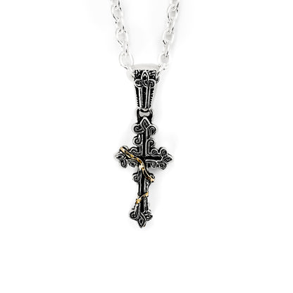 【BC Online Store LTD.】Pendant : Narrow Celtic Cross w/K18Decoration