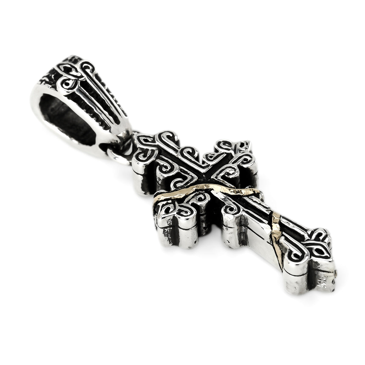 【BC Online Store LTD.】Pendant : Narrow Celtic Cross w/K18Decoration