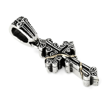 【BC Online Store LTD.】Pendant : Narrow Celtic Cross w/K18Decoration