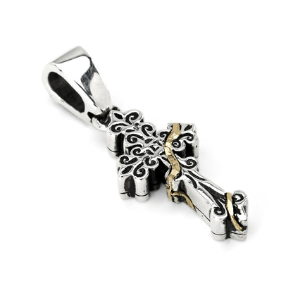 【BC Online Store LTD.】Pendant : Narrow Celtic Cross w/K18Decoration