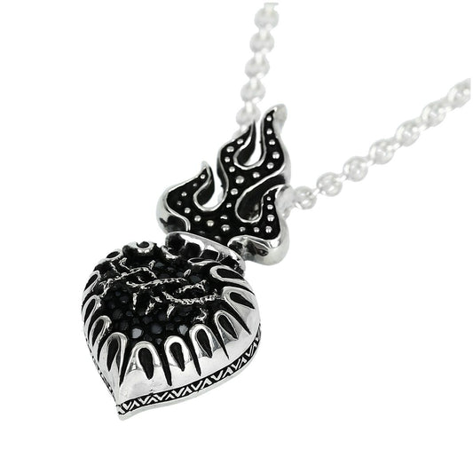 Pendant : Sacred Heart 2nd Edition w/Sanded Stingray Black