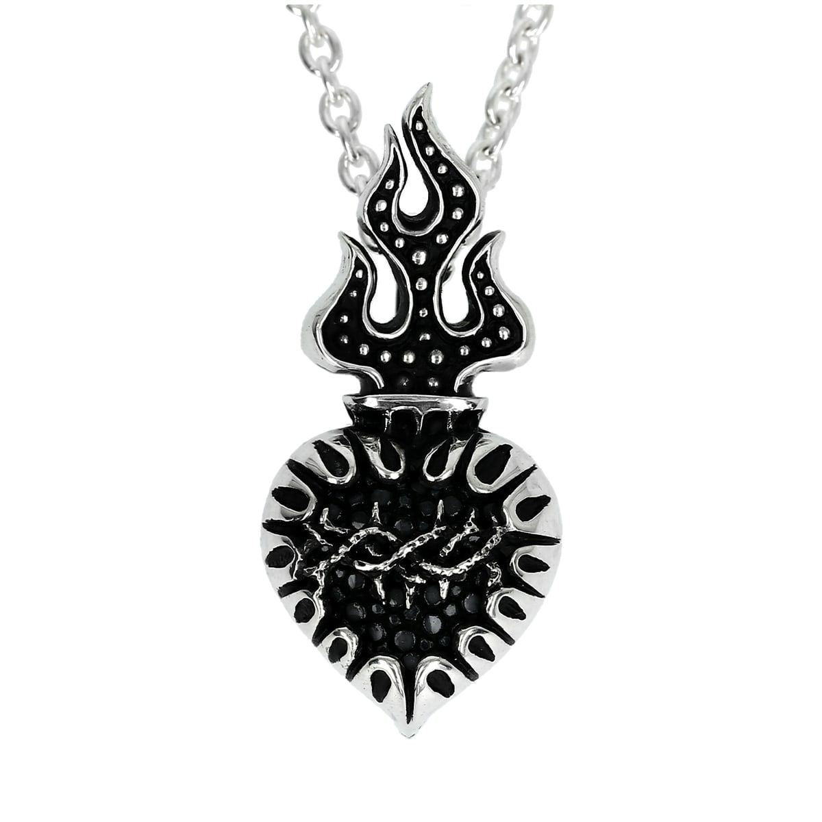 Pendant : Sacred Heart 2nd Edition w/Sanded Stingray Black