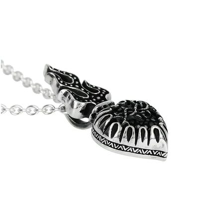 Pendant : Sacred Heart 2nd Edition w/Sanded Stingray Black
