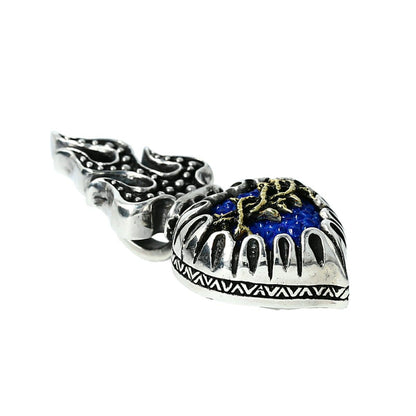 Pendant : Sacred Heart 2nd Edition w/K18Thorn w/Stingray Blue