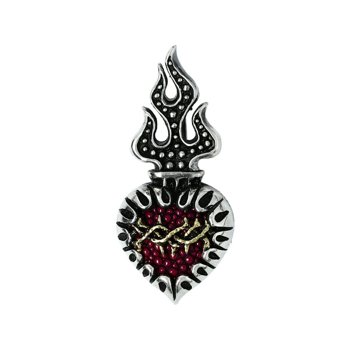 Pendant : Sacred Heart 2nd Edition w/K18Thorn w/Stingray Purple