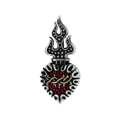 Pendant : Sacred Heart 2nd Edition w/K18Thorn w/Stingray Purple