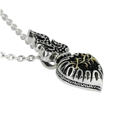 Pendant : Sacred Heart 2nd Edition w/K18Thorn w/Sanded Stingray Black