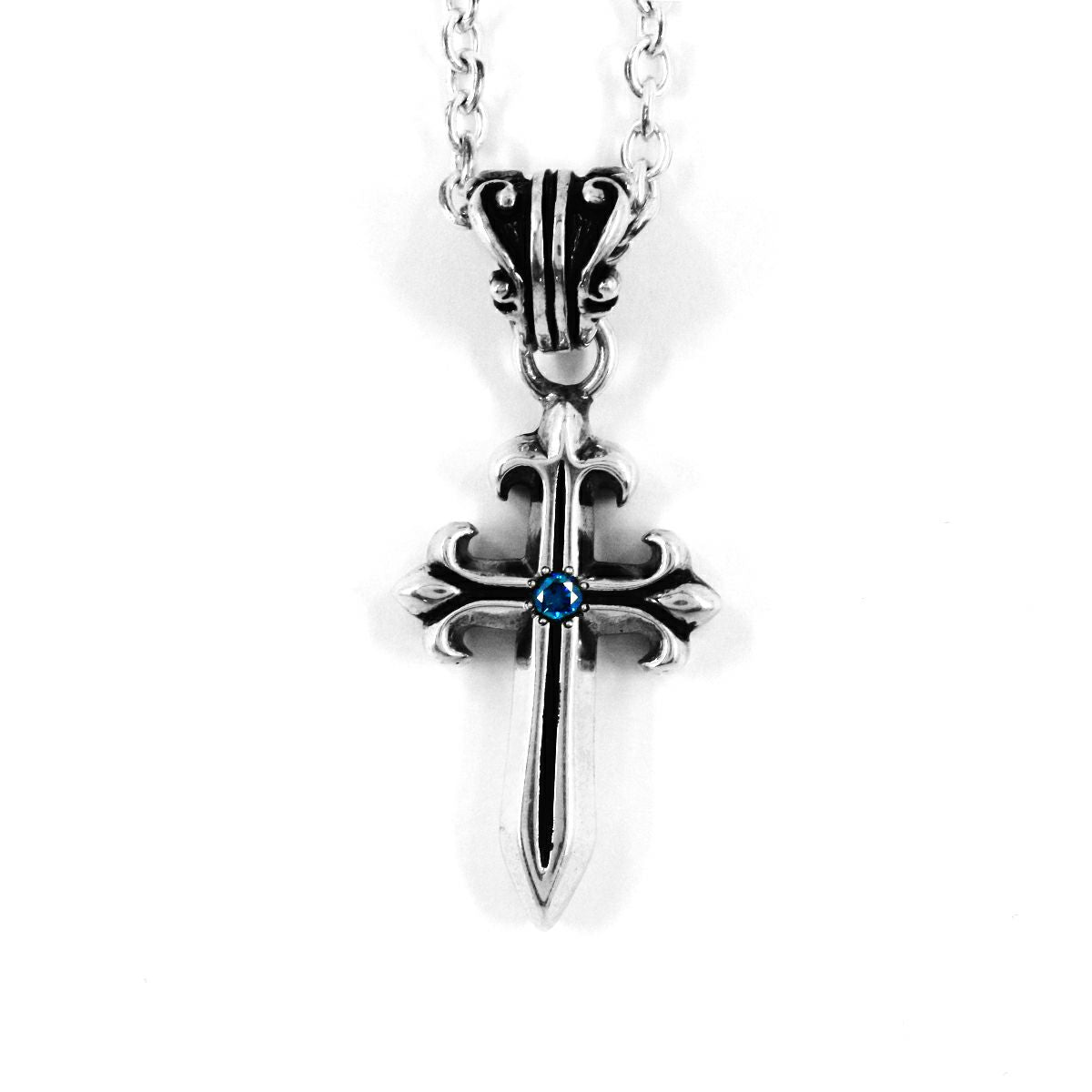Pendant : Pollicino Cross 2nd w/Blue Diamond