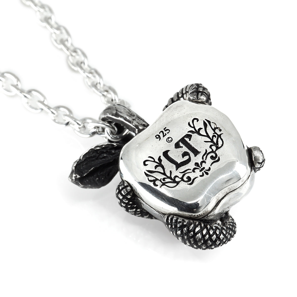 Pendant : Small Temptation Forbidden Fruits Inlay w/Snake w/Stingray Red