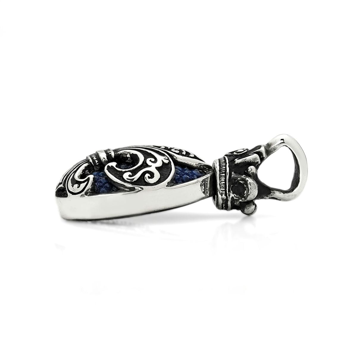 Pendant:Small Oval Fleur-de-lis Inlay w/Stingray