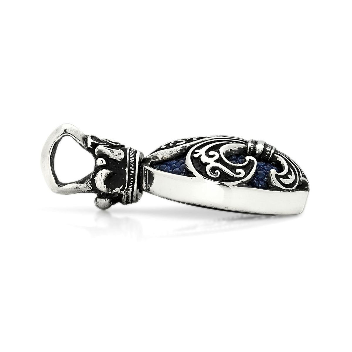 Pendant:Small Oval Fleur-de-lis Inlay w/Stingray