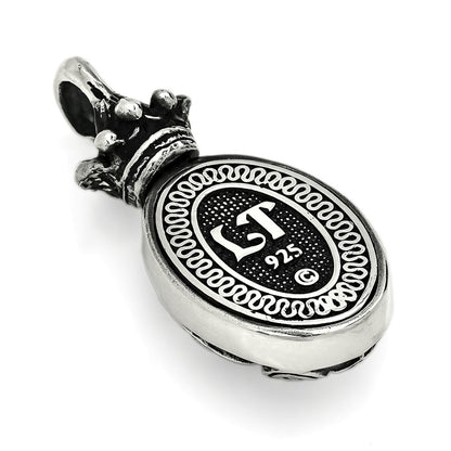 Pendant:Small Oval Fleur-de-lis Inlay w/Stingray