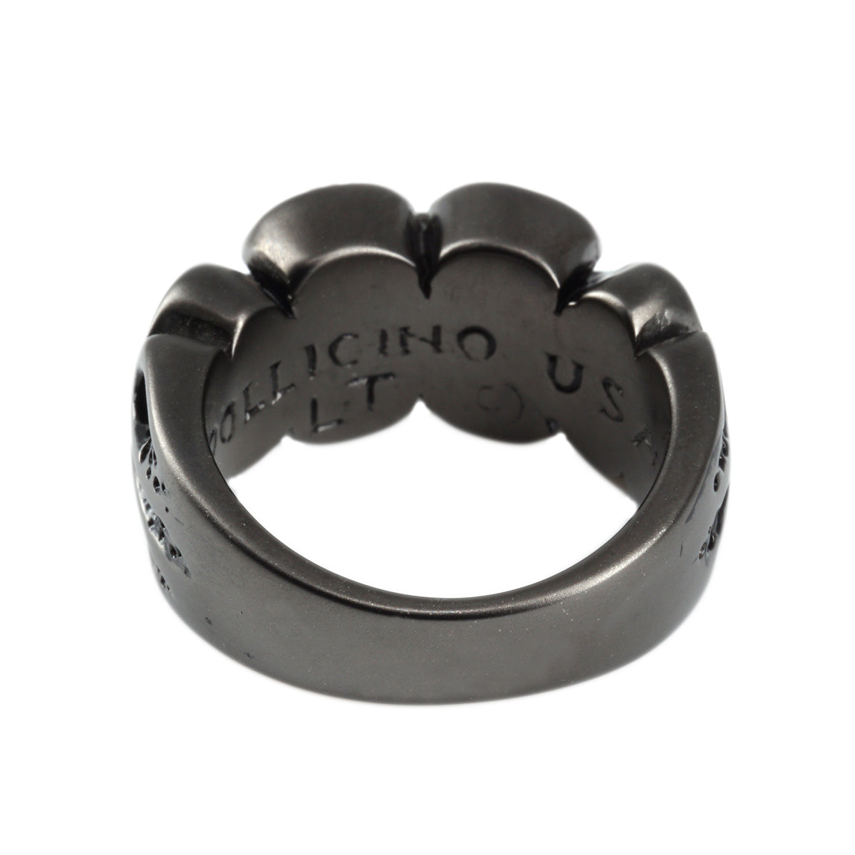 Ring : Chevron w/Diamond Pave(Chevron) /Black Custom